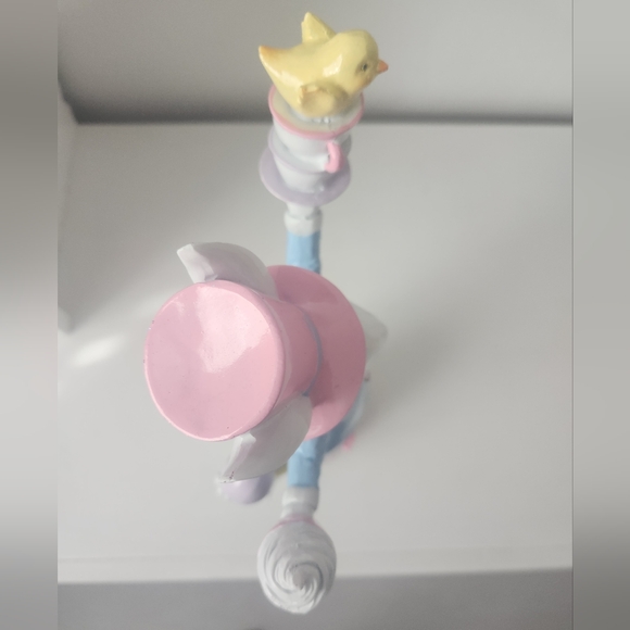 Easter Bunny Mad Hatter Balancing On A Teapot Spring Decor 14 In - Picture 8 of 10